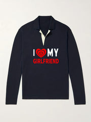 Men's Knit Polo Shirt V Neck Pullover Sweater for Winter
