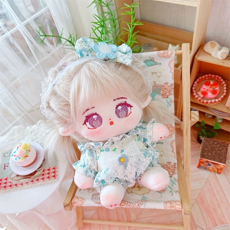 7-inch Cotton Flower Doll with Small Bodysuit and Accessories