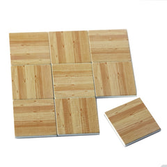 18pcs Wooden Flooring Tiles Simulation Wood Plank for Dollhouse Decor