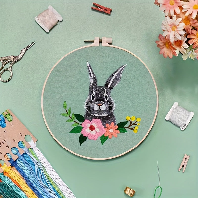 Mesh Embroidery DIY Flower Painting Full Set Needlework Cross Stitch Kit