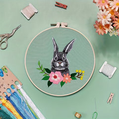 Mesh Embroidery DIY Flower Painting Full Set Needlework Cross Stitch Kit