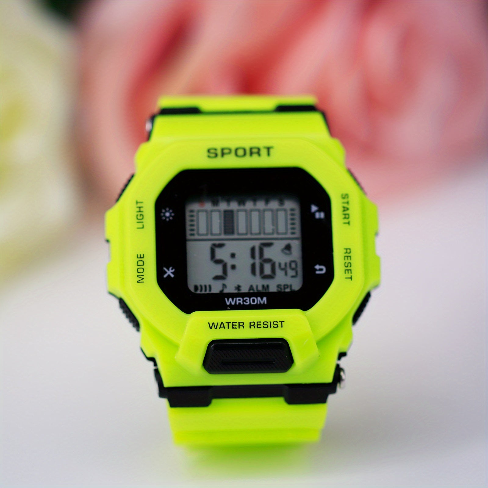 Stylish Waterproof Night Light Watch for Sports Timing