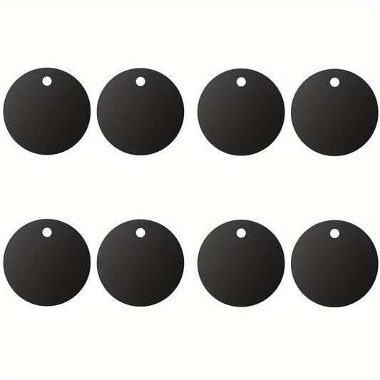 8pcs Metal Plate for Magnetic Car Mount Phone Holder, Full Adhesive, Round