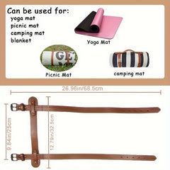 Adjustable PU Leather Yoga Mat Strap