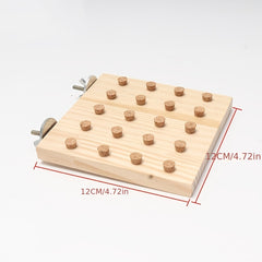 Wooden Bird Training Toy Building Block Puzzle Toy Parrot Gnawing Grinding Toy