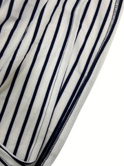 Casual Striped Print Splicing Dress Short Sleeve Crew Neck Dress