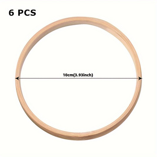 6pcs Dream Catcher Bamboo Circle DIY Craft Supplies