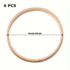 6pcs Dream Catcher Bamboo Circle DIY Craft Supplies