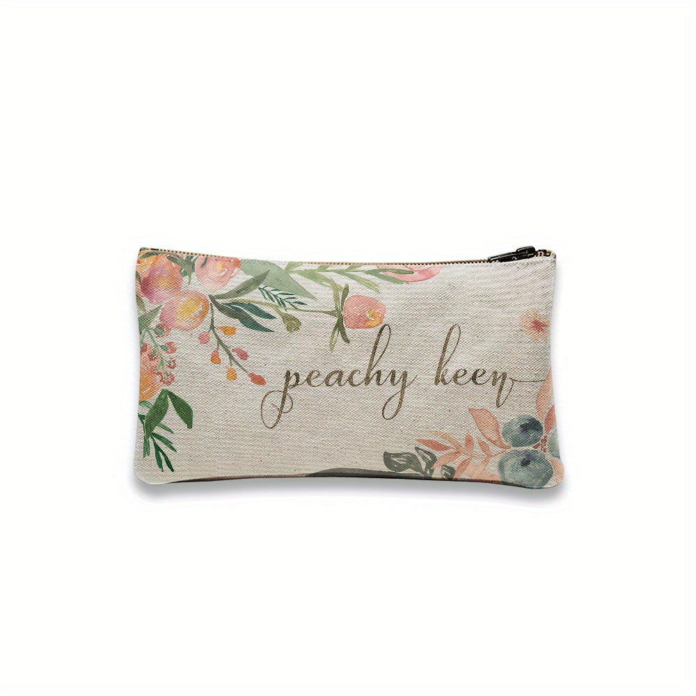 Plants Pattern Makeup Bag Zipper Pouch