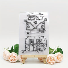 Car Stamp Painting Tool DIY Scrapbook Decoration Silicone Transparent Stamp