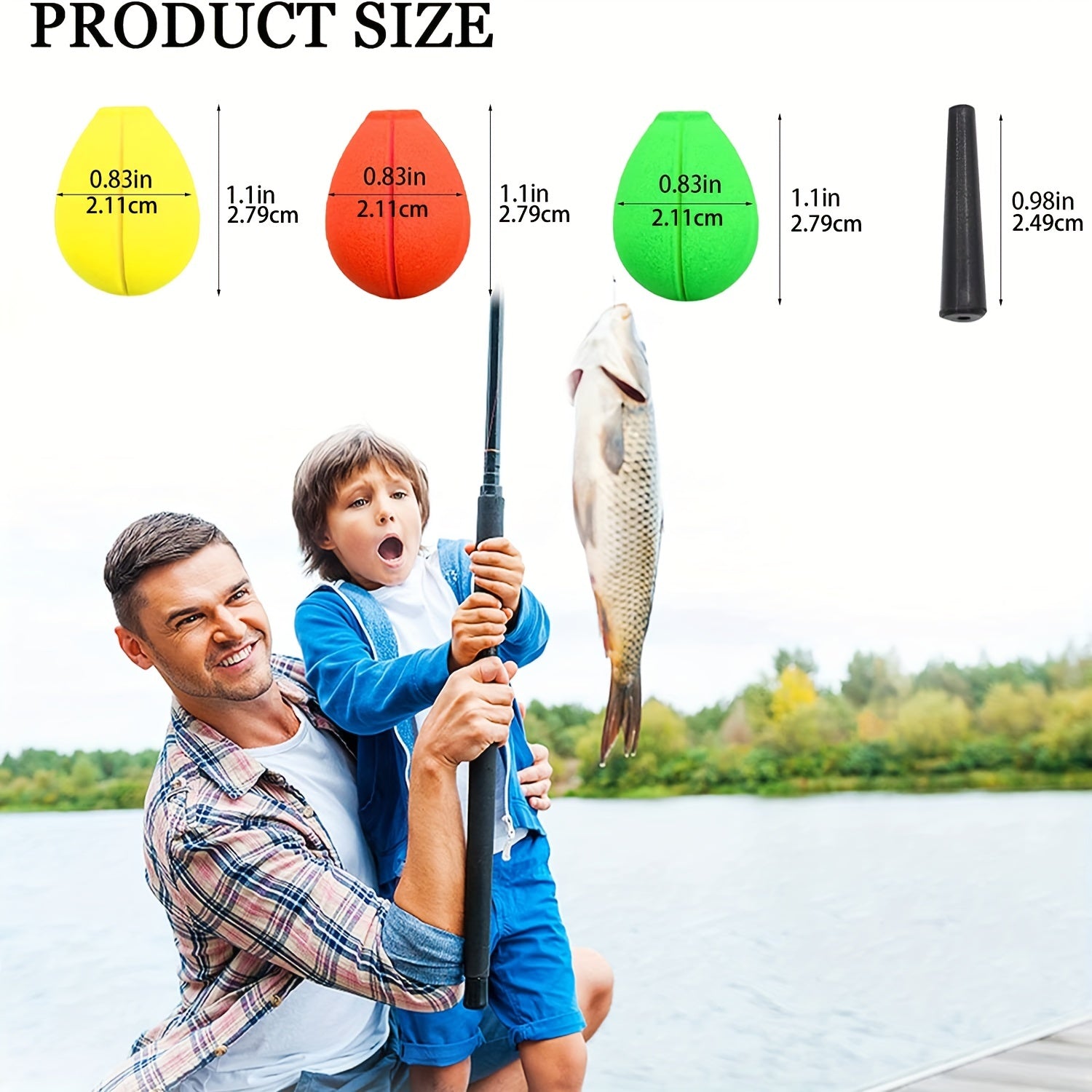 18pcs Bright Fishing Floats Fly Fishing Indicator Bobbers Fishing Accessories