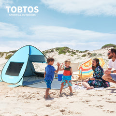 TOBTOS Pop Up Beach Tent UPF 50 Portable Sunshade Lightweight Sun Shelter