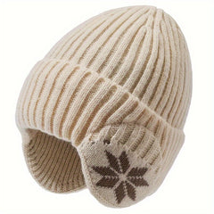 Winter Beanie Hat Skull Cap Windproof Warm Knit Hat With Earflap