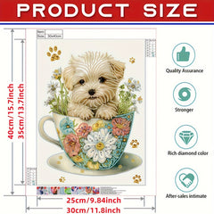 Small Dog Pattern Cup Diamond Painting Kit DIY 5D Diamond Art