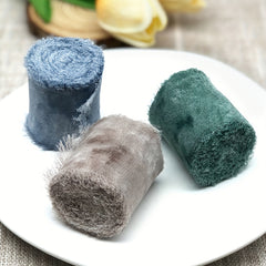 Tie Dye Chiffon Ribbon Frayed Edge for Gifts and Decor