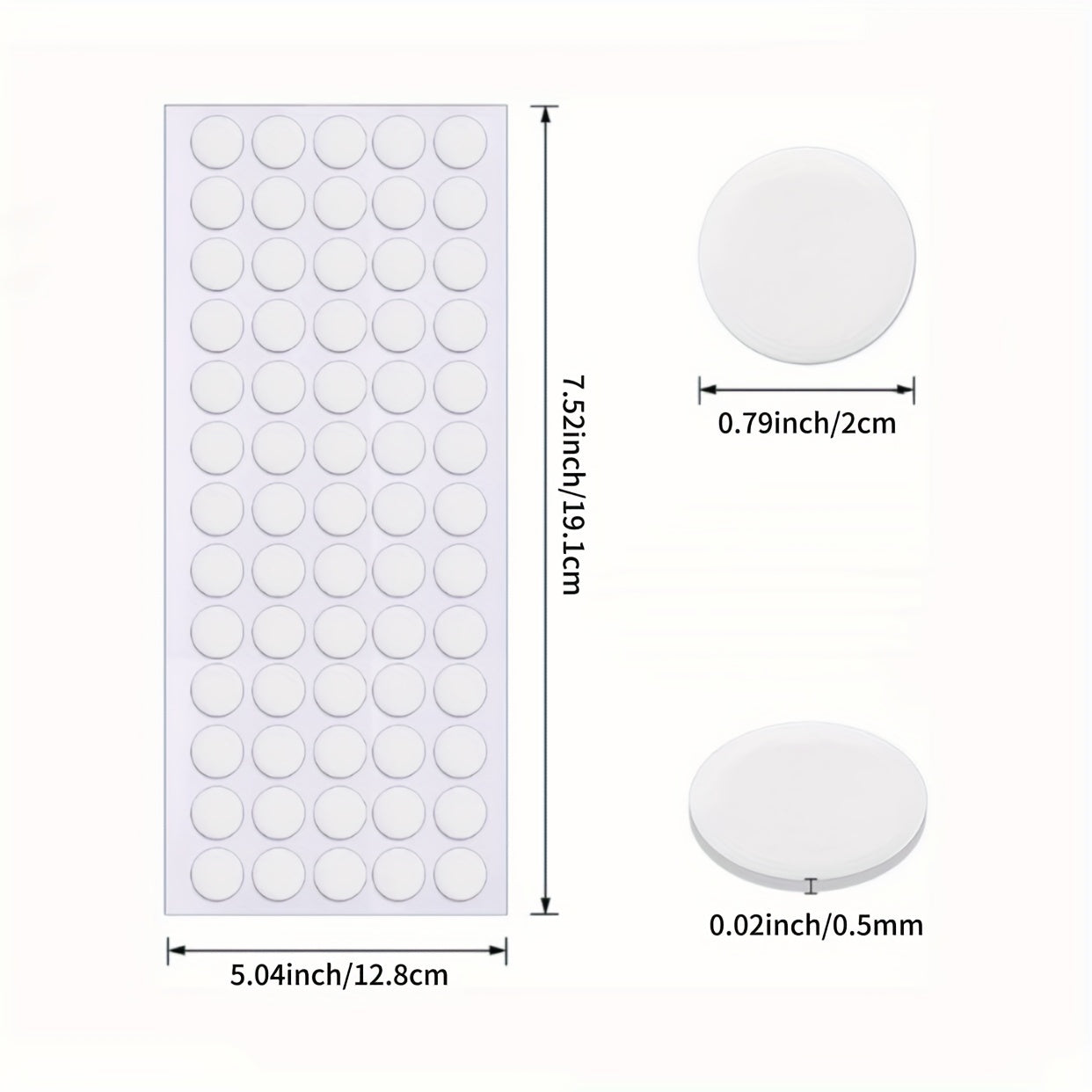 100pcs Double Sided Sticky Stickers Dots Clear Sticky Tack