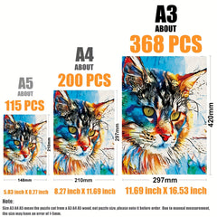 Arrogant Three Long haired Cat Wooden Puzzle Stress Toy Family Game