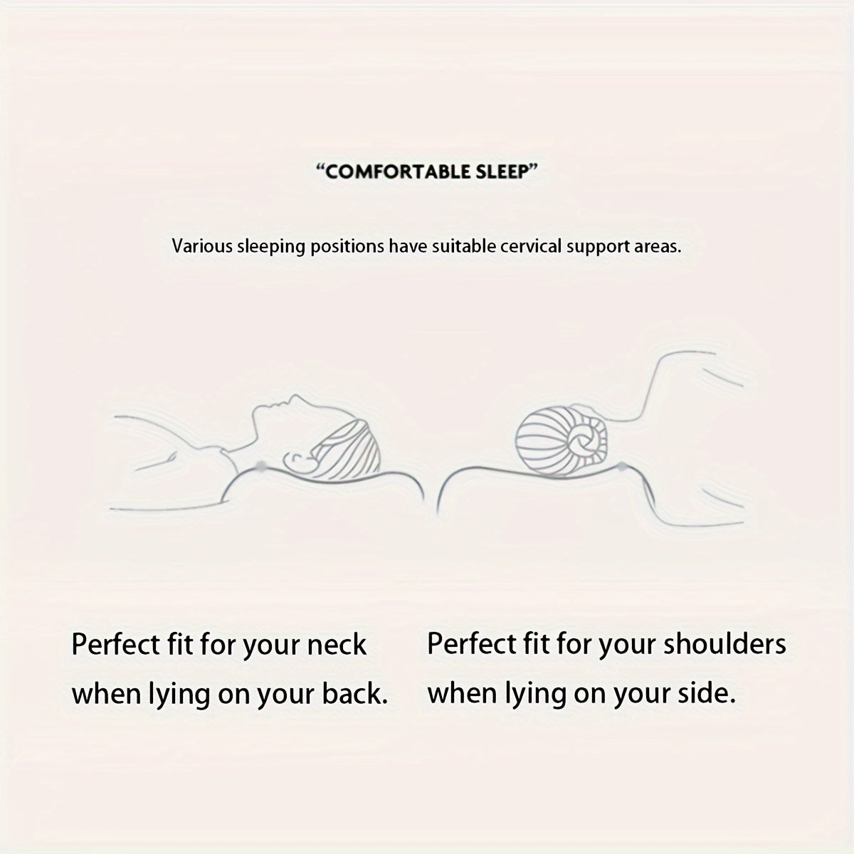Ergonomic Neck Shoulder Pillow Knitted Breathable Adjustable Cover