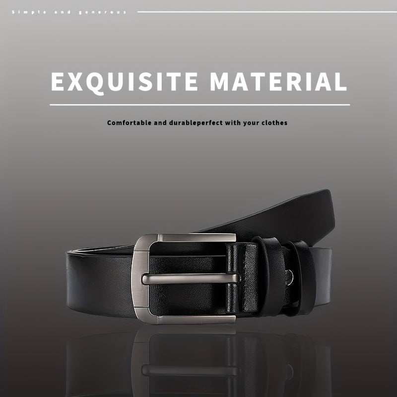 Men's PU Leather Business Belt for Formal Dress Pants