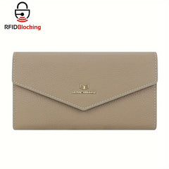 Royal Bagger Leather Wallet RFID Casual Style Envelope Clutch with Coin Pocket