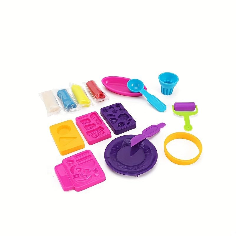 Kids Art Dough Colored Clay Toys Plasticine Mold Tools Pressing Gift