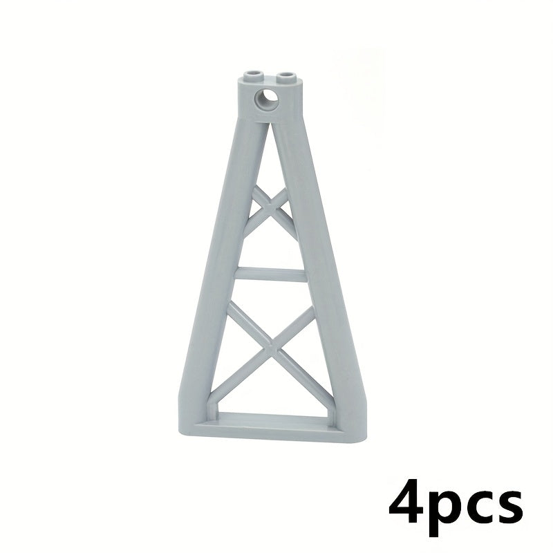 4pcs Building Blocks 1x6x10 Girder Triangular Compatible with 64449