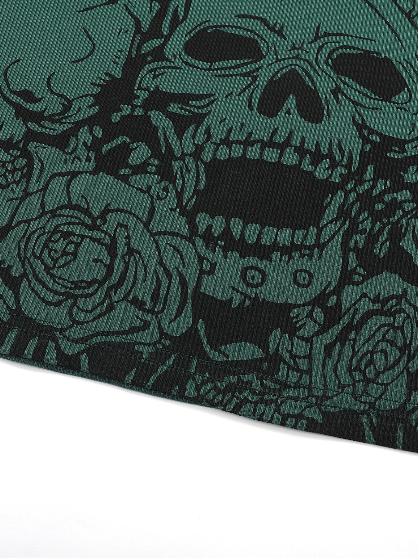 Y2K Grunge Skull & Rose Print Tank Top