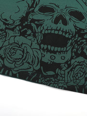 Y2K Grunge Skull & Rose Print Tank Top
