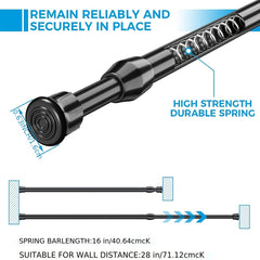 2pcs Small Curtain Spring Loaded Tension Rod 16 T