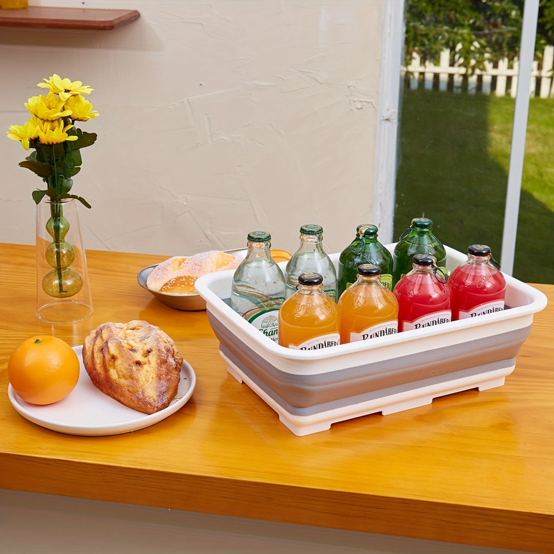 Foldable Rectangle Basin Portable Water Basin Household Bathroom Kitchen