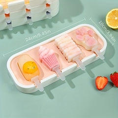 Cartoon Popsicle Mold Silicone Ice Pop Molds Summer Kitchen Gadgets
