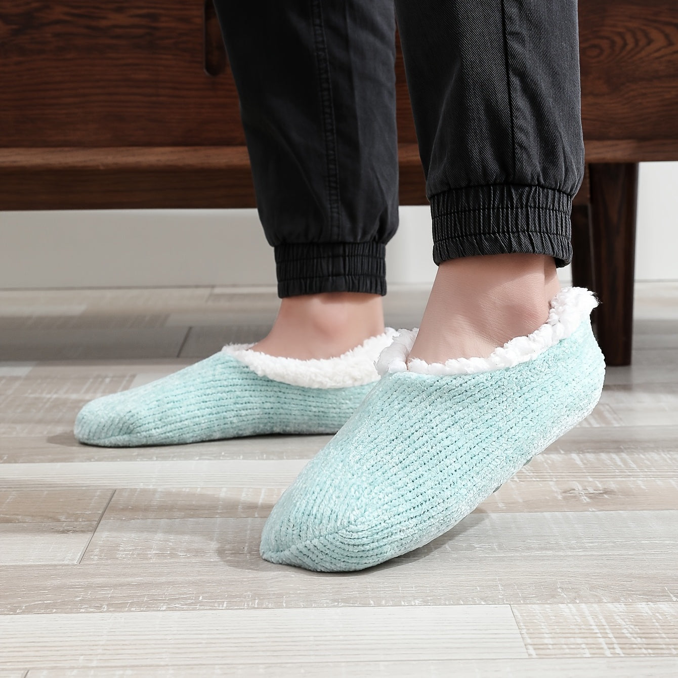 Men's Cozy Fleece Indoor Slippers Sock