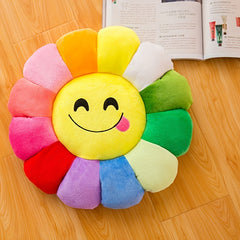 Colorful Sunflower Pillow Soft And Comfortable Plush Cushion