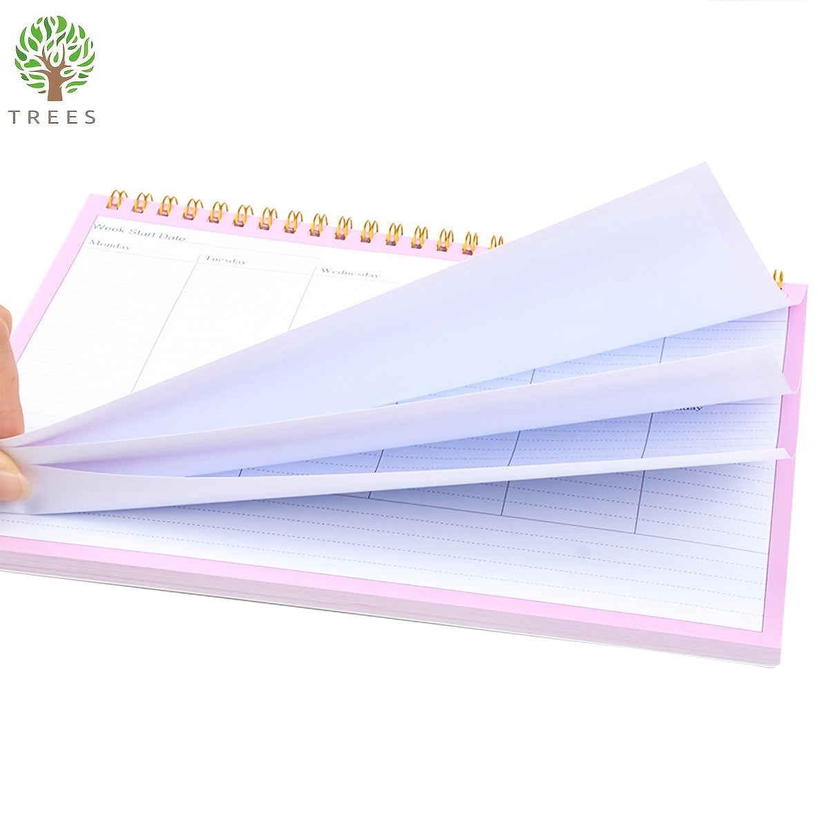 Trees Weekly Planner Notepad 7-9.5 Inches