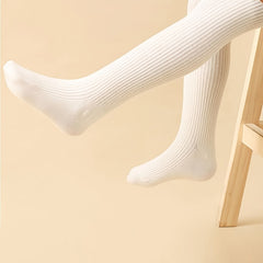 Girls Ribbed Cotton Leggings Tights for Spring & Autumn
