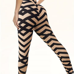 High Waist Allover Print Skinny Leggings