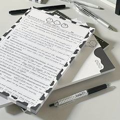 B5 Milk Puppy Paper Notebook Cow Spots Sticky Memo Pad Tearable Material