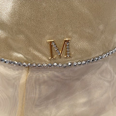 Rhinestone Decor Bucket Hat Sunscreen Travel Beach Hat