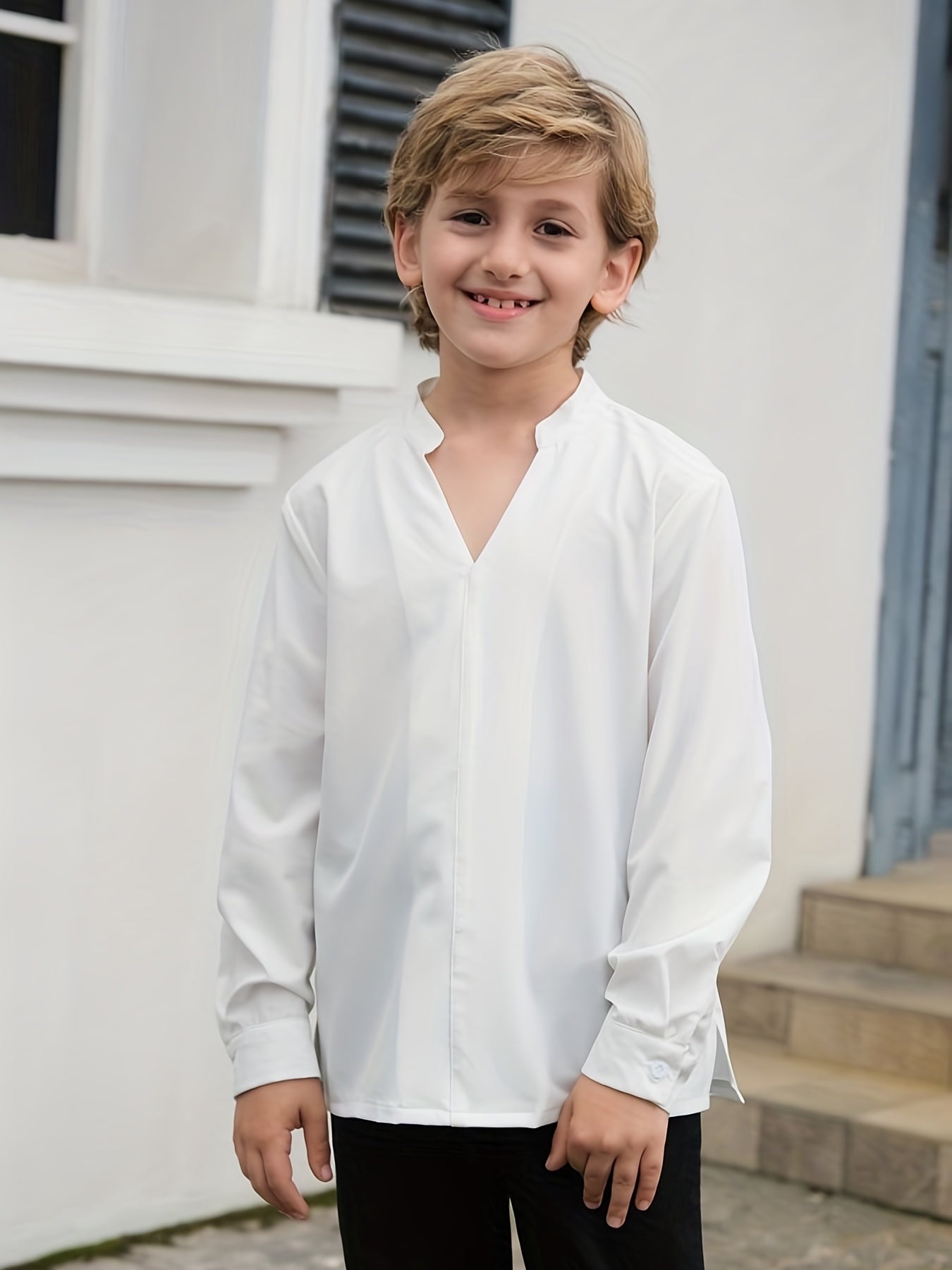 Boys Long Sleeves Shirt Preppy Style For Spring And Summer Kids Clothes