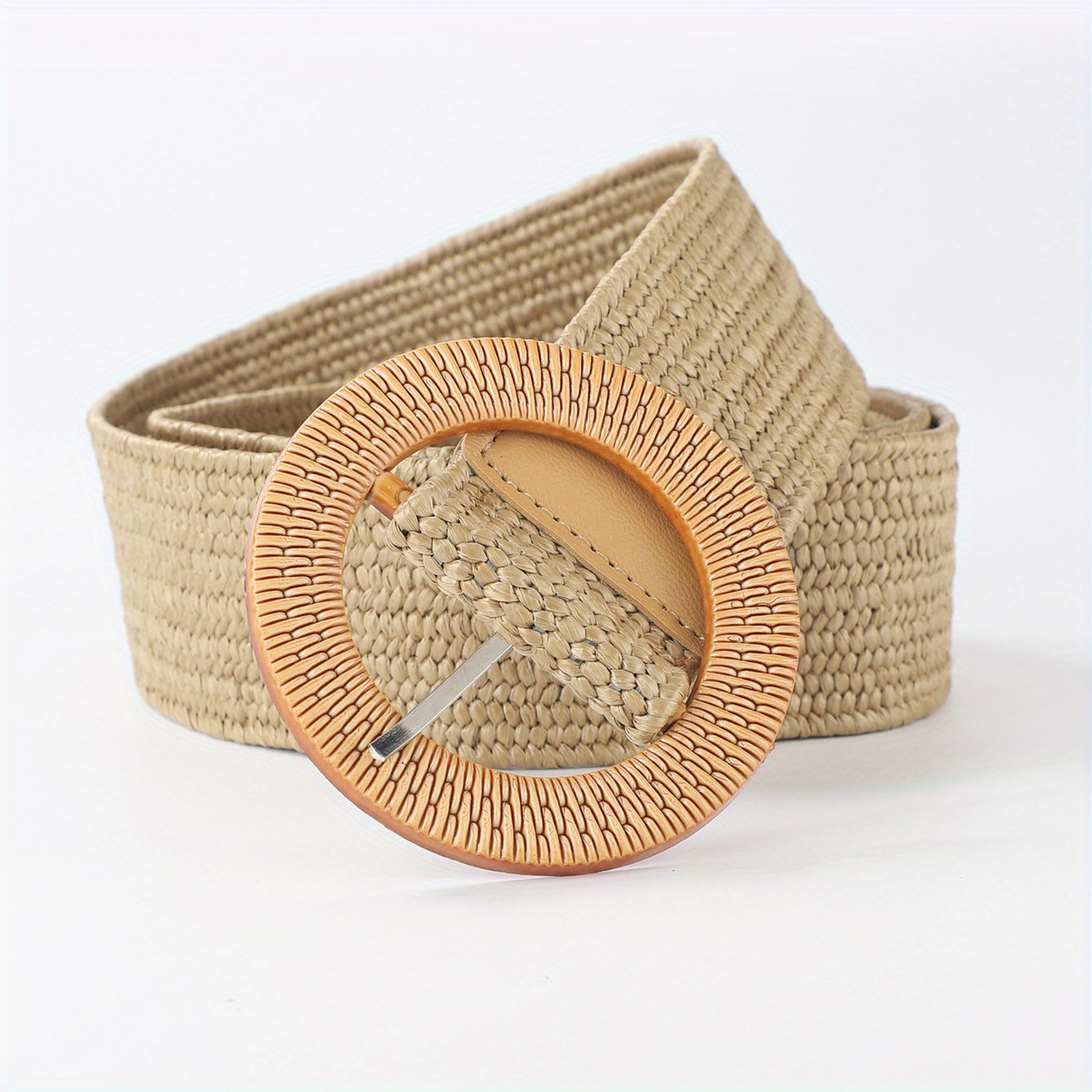 Wide Braided Belt Elastic Loose Leather Belt For Men