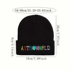 Soft Knit Ski Beanie Hat Keep Warm Embroidered Hat for Men & Women