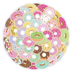 50Pcs Donut Doodle Waterproof Sticker DIY Creative Toy Stickers