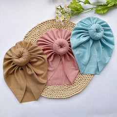 Soft Elastic Strip Flower Baby Hat For Girl