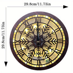 Children's Room LED Wall Clock Retro Wooden Sign Decoration