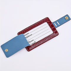 Crocodile Pattern Glossy Passport Holder PU Leather ID Card Holder