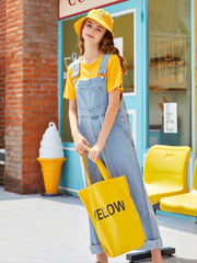 Wide Leg Denim Overalls Casual Loose Fit Wide Straps Denim Jumpsuit