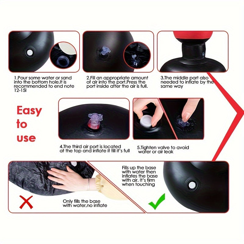 Inflatable Boxing Sandbag PVC Thicken Taekwondo Training Column