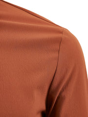 Men's Camp Collar Long Sleeve Regular Fit Solid Casual Dress Shirt