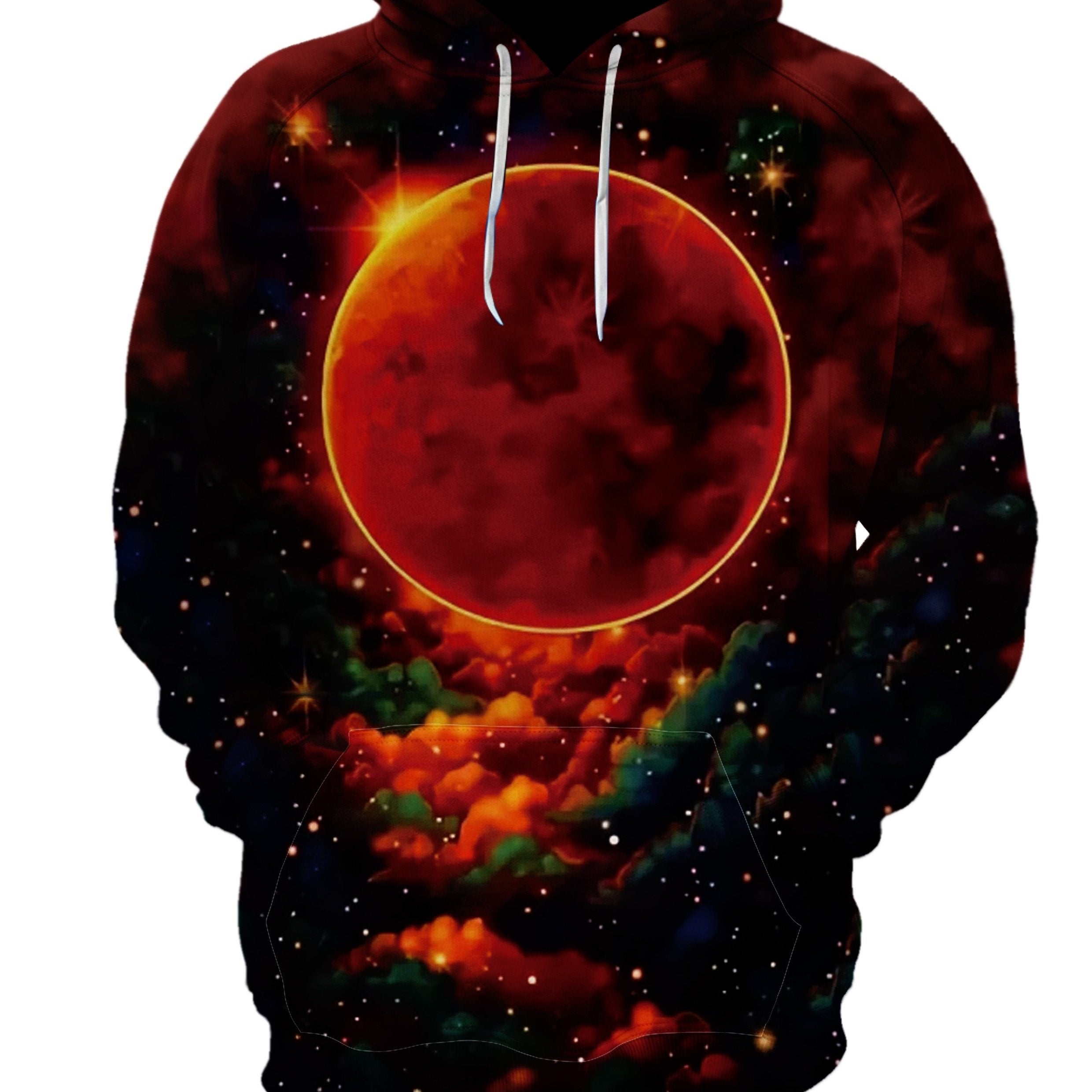 Y2K Moon 3D Print Hoodies For Men Graphic Hoodie Comfy Loose Hooded Pullover