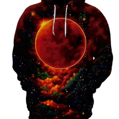 Y2K Moon 3D Print Hoodies For Men Graphic Hoodie Comfy Loose Hooded Pullover